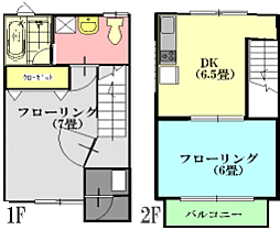 キャピタルハイム2 2階2DKの間取り