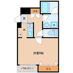 ストゥディオローズマリー 1Kの間取図画像