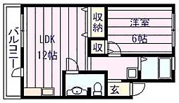 間取図画像 1LDK