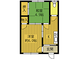 横山アパートＡ A2 ｜ 大分県別府市荘園（賃貸アパート2K・1階・28.35㎡） その2