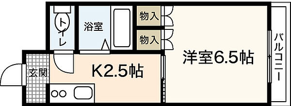 舟入レイクビル ｜広島県広島市中区舟入本町(賃貸マンション1DK・3階・24.64㎡)の写真 その2