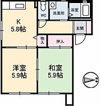 シャーメゾン西岐波　Ｄ棟 101 ｜ 山口県宇部市大字西岐波1537-8（賃貸アパート2K・1階・43.01㎡） その2