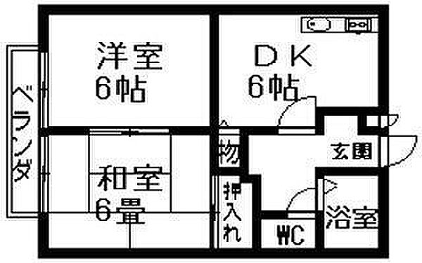 ジュネス新涯　A・B ｜広島県福山市新涯町3丁目(賃貸アパート2DK・2階・40.92㎡)の写真 その2