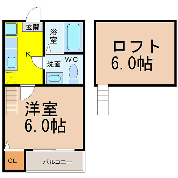 愛知県名古屋市中川区荒子町字大門西(賃貸アパート1SK・2階・18.15㎡)の写真 その2