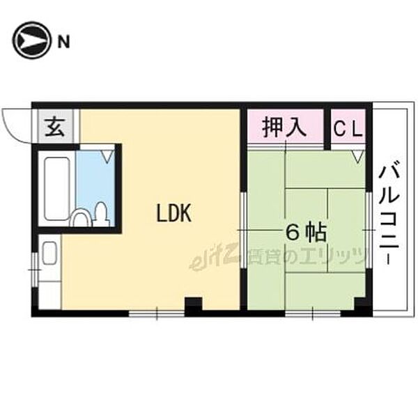 サンハイツいすゞ 701｜大阪府茨木市五十鈴町(賃貸マンション1LDK・3階・33.00㎡)の写真 その2