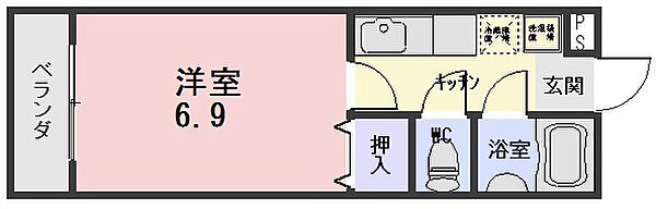 レスポールII 3C｜三重県松阪市京町一区(賃貸アパート1K・3階・20.50㎡)の写真 その2