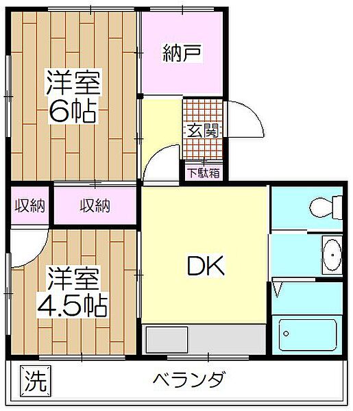 サンアールタニツカA棟 104｜埼玉県草加市谷塚町(賃貸マンション2SDK・1階・39.74㎡)の写真 その2