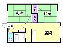 イーストタウン 2LDKの間取図画像