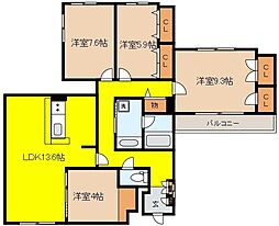 りりぱっとはうす 4LDKの間取図画像