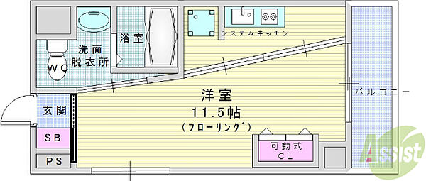 ポルトボヌール 702｜大阪府池田市西本町(賃貸マンション1R・7階・30.34㎡)の写真 その2