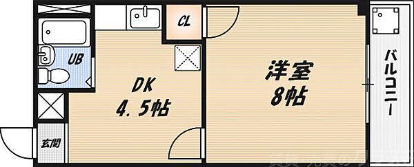 ハイツ88 ｜大阪府高槻市富田町3丁目(賃貸マンション1DK・4階・25.00㎡)の写真 その2