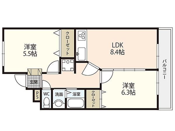 第3広田ビル ｜広島県広島市西区高須1丁目(賃貸マンション2LDK・4階・48.66㎡)の写真 その2