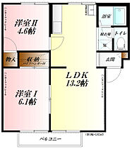 メゾンα２　WiFi対応  ｜ 埼玉県熊谷市肥塚２丁目（賃貸アパート2LDK・2階・48.02㎡） その2