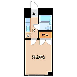 ロフティ銀杏町 1階1Kの間取り