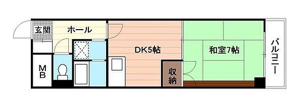 広島県広島市西区大芝3丁目(賃貸マンション1DK・2階・32.50㎡)の写真 その2