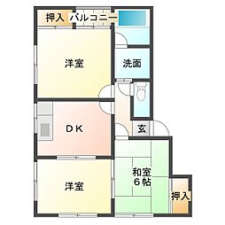 プチ・メゾンA 3DKの間取図画像