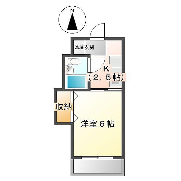 江戸橋マンション B214｜三重県津市江戸橋3丁目(賃貸マンション1K・2階・20.00㎡)の写真 その2