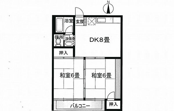 広島県広島市中区橋本町(賃貸マンション2DK・3階・40.00㎡)の写真 その2