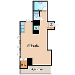 ジュネパレス 4階ワンルームの間取り