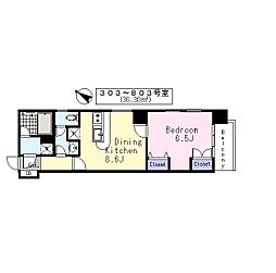 本芝ビル 1DKの間取図画像