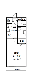 SIESTA-SANGENCHAYA 1Kの間取図画像