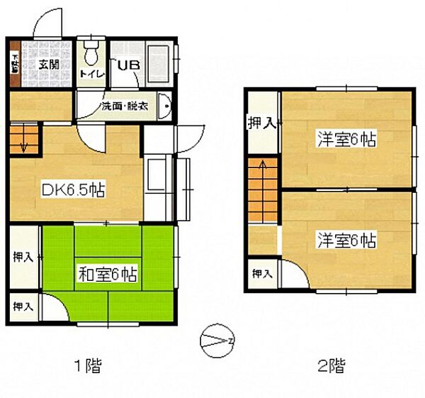 濱崎貸家 ｜広島県広島市佐伯区五日市5丁目(賃貸一戸建3DK・--・58.60㎡)の写真 その2