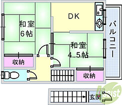 東鳴尾アパートD棟  ｜ 兵庫県西宮市東鳴尾町1丁目（賃貸アパート2K・2階・29.75㎡） その2