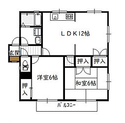 メゾンOGAWA 3階2LDKの間取り