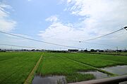 バルコニーからは長閑な田園風景が広がります