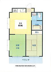 エステート原 2LDKの間取図画像
