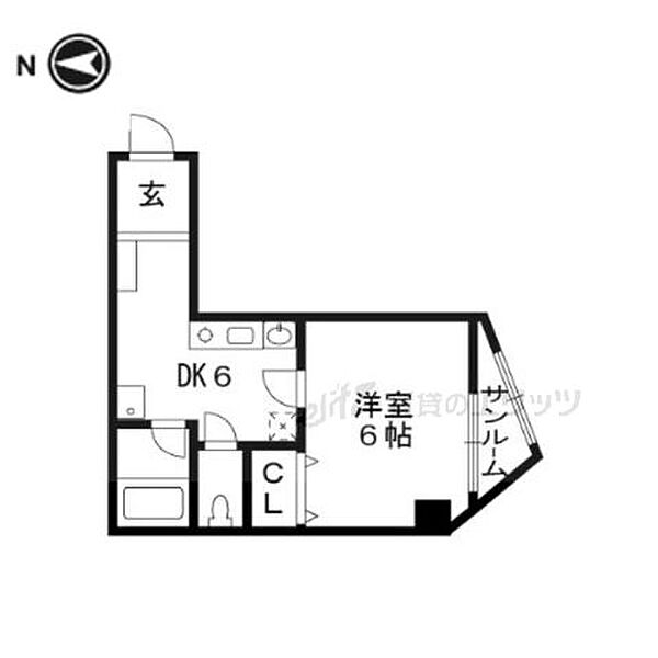 杉江ビル 301｜大阪府高槻市富田町１丁目(賃貸マンション1DK・3階・26.64㎡)の写真 その2