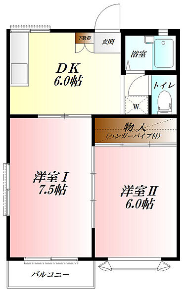 メゾンセキ ｜埼玉県行田市佐間３丁目(賃貸アパート2DK・1階・39.75㎡)の写真 その2