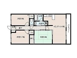 サザンクロス 3LDKの間取図画像