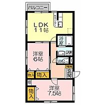 アイリス・クシマＡ棟 101 ｜ 鳥取県米子市西福原5丁目（賃貸アパート2LDK・1階・59.62㎡） その2