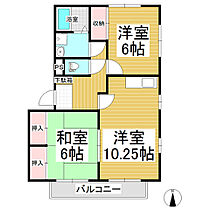 シンフォニーガーデンＡ  ｜ 長野県上田市古安曽（賃貸アパート2LDK・2階・55.00㎡） その2