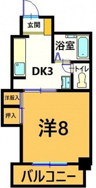 ハイムサンシルク ｜広島県広島市東区光町1丁目(賃貸マンション1K・3階・27.00㎡)の写真 その2