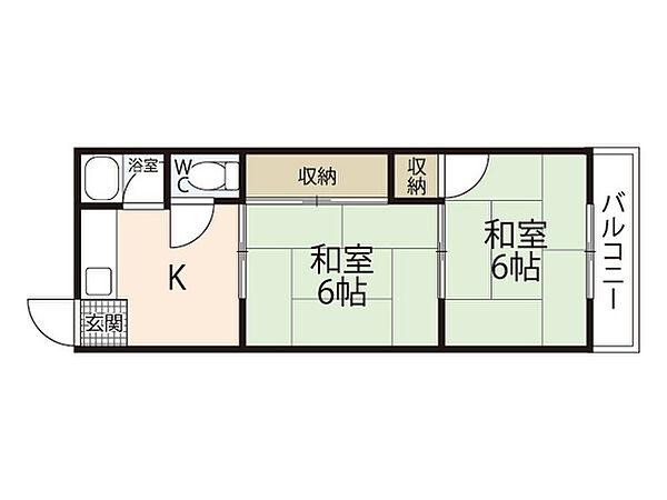 泊野ビル ｜広島県広島市中区光南3丁目(賃貸マンション2DK・5階・33.00㎡)の写真 その2