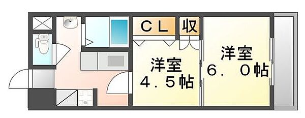 広島県福山市御幸町大字上岩成(賃貸マンション1DK・3階・32.00㎡)の写真 その3