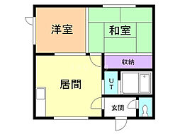 リッツ東光 2DKの間取図画像