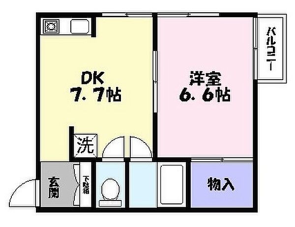 ピノア 201｜鳥取県米子市博労町１丁目(賃貸アパート1DK・2階・30.00㎡)の写真 その2