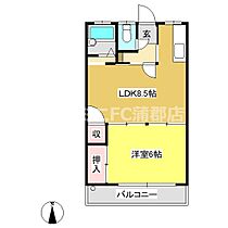 コーポ三浦 302 ｜ 愛知県蒲郡市本町（賃貸マンション1LDK・3階・37.23㎡） その2