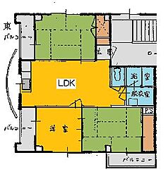 アルコビル 3LDKの間取図画像