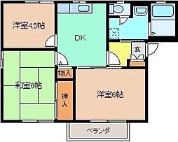 ネオリファインド　II 2階3DKの間取り