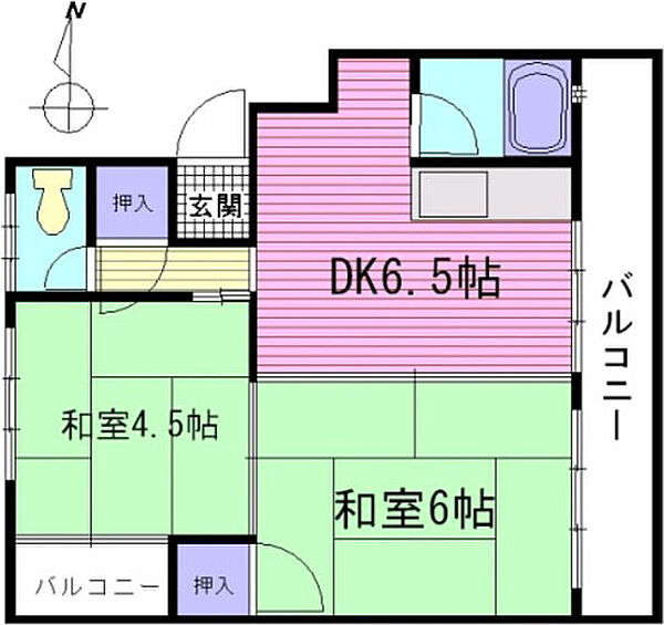 マツイビル ｜広島県広島市南区丹那町(賃貸アパート2DK・3階・37.00㎡)の写真 その2