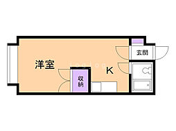 コーポアライ 1DKの間取図画像