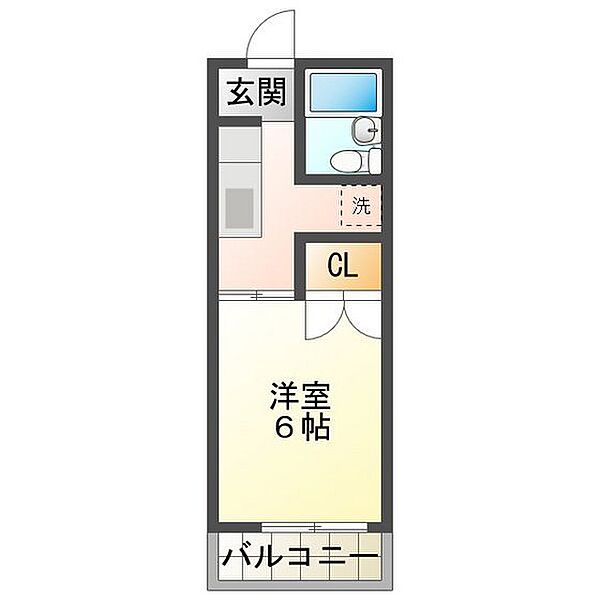 スカイ江戸橋 208｜三重県津市江戸橋2丁目(賃貸マンション1K・2階・22.77㎡)の写真 その2