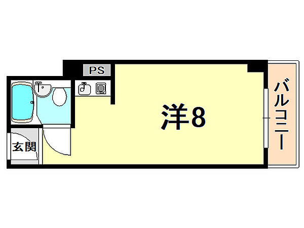 フリードム西宮 305｜兵庫県西宮市馬場町(賃貸マンション1R・3階・24.00㎡)の写真 その2