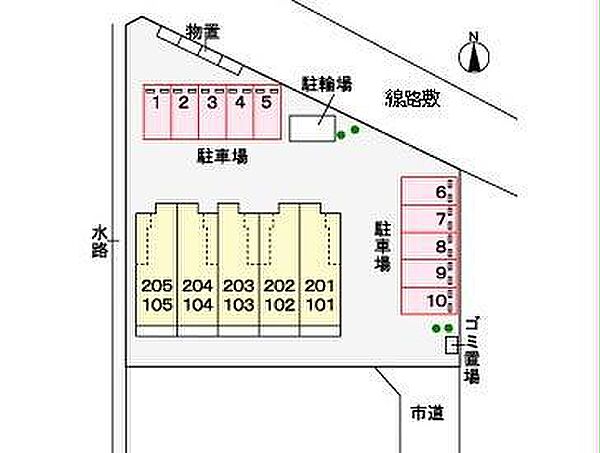 アルティシモ 205｜鳥取県鳥取市古海(賃貸アパート1LDK・2階・46.28㎡)の写真 その6