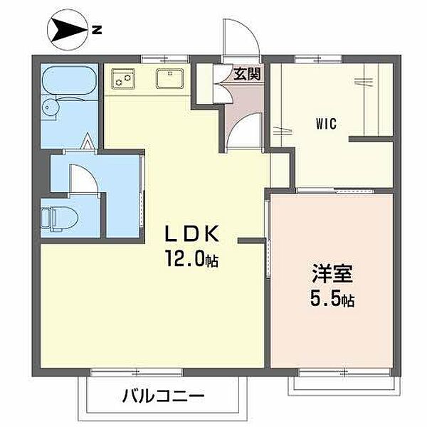 メゾンドグレープA棟 201｜鳥取県鳥取市江津(賃貸アパート1LDK・2階・42.60㎡)の写真 その2