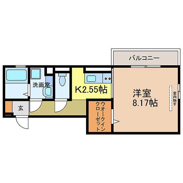 Contrail(コントレイル) 103｜大阪府大阪狭山市池尻自由丘２丁目(賃貸アパート1K・1階・31.08㎡)の写真 その2